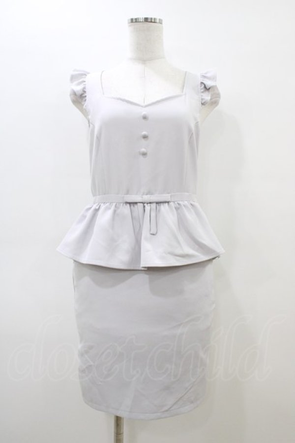 画像1: Ank Rouge / ペプラムジャンパースカート M ブルー H-26-03-06-1036-CA-OP-NS-ZH (1)