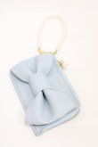 画像1: m petit by misako / NINA’Sコラボリボンコインケース  サックス H-26-03-06-1005-LO-ZA-NS-ZH (1)