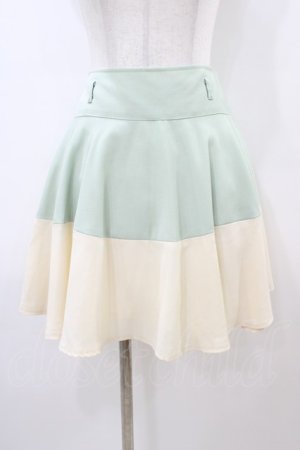画像: LODISPOTTO / 配色スカート M アイボリー/ミント H-26-03-06-1043-LO-SK-NS-ZH