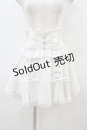 画像: NOEMIE / フロントダブルスピンドルスカパン S 白 H-26-03-06-1047-LO-SK-NS-ZH