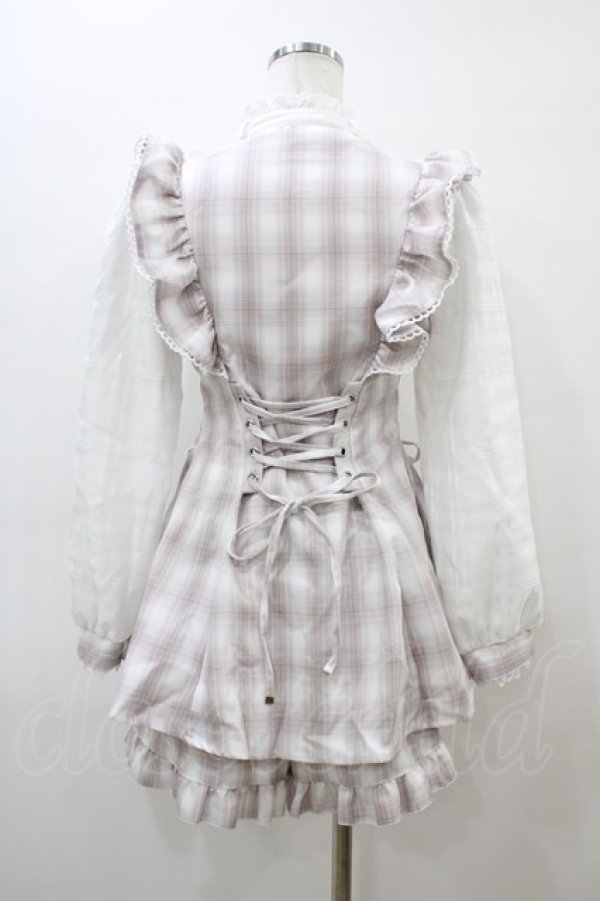 画像2: NOEMIE / さきまるちゃんコラボ/ハートチョーカーシアーチェックWスピンドルセットアップ Free ピンク H-26-03-06-1048-LO-OP-NS-ZH (2)