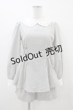 画像: Secret Honey / スカラップ襟セットアップ Free グレー H-26-03-06-1049-CA-OP-NS-ZH