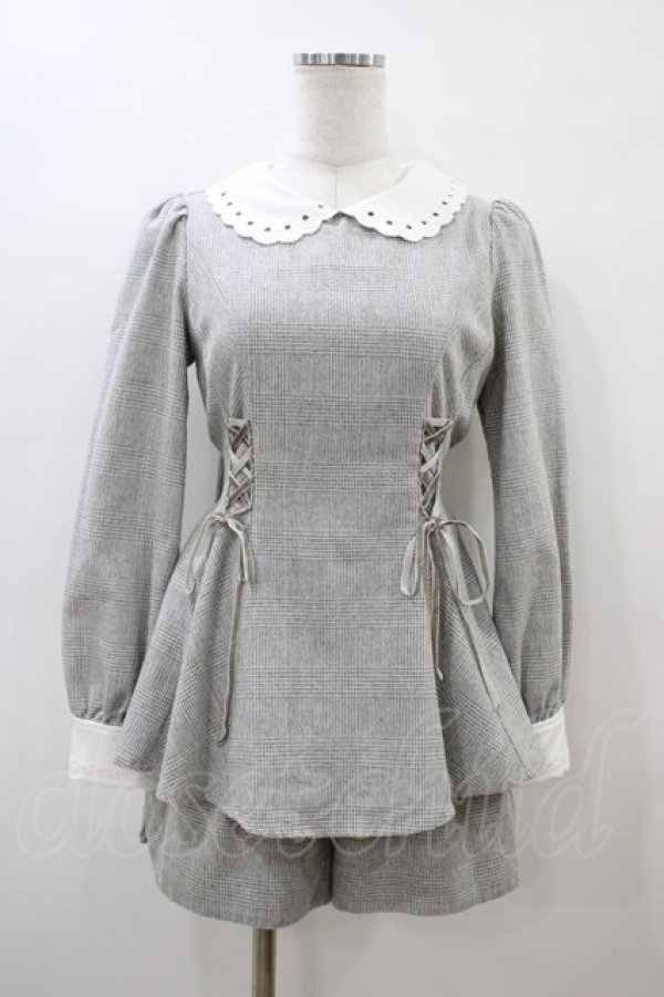 画像1: Secret Honey / スカラップ襟セットアップ Free グレー H-26-03-06-1049-CA-OP-NS-ZH (1)