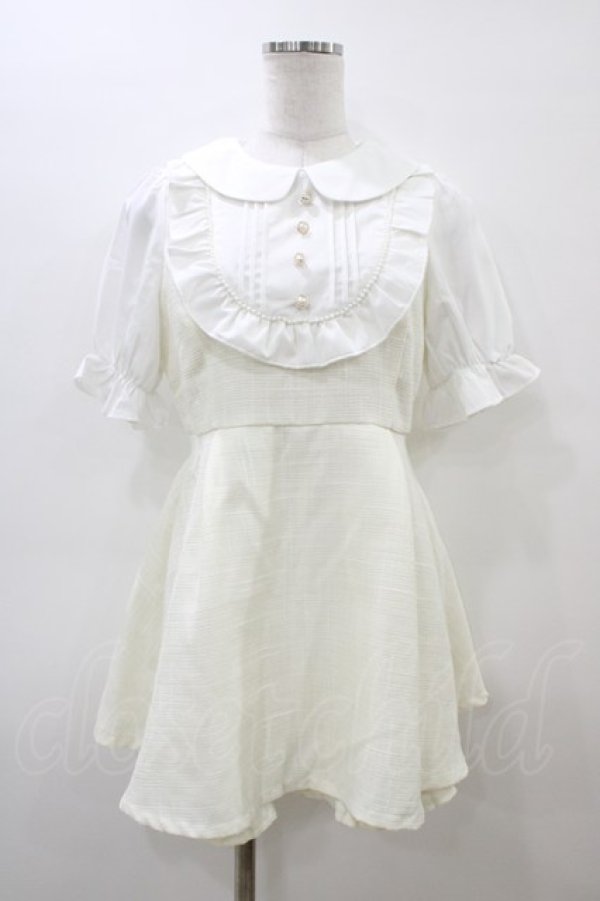 画像1: evelyn / ツイードフリルロンパース Free オフ H-26-03-06-1050-LO-OP-NS-ZH (1)