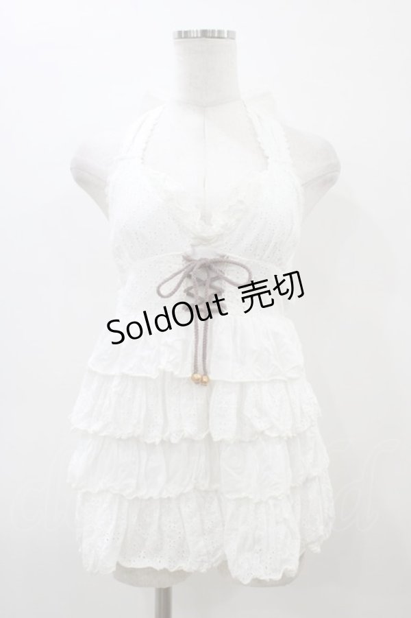 画像1: LIZ LISA / ホルターネックフリルチュニック Free オフ H-26-03-06-1051-LO-TO-NS-ZH (1)