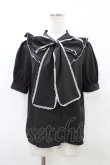画像1: NOEMIE / リボンブラウス Free ブラック H-26-03-06-1054-LO-BL-NS-ZH (1)