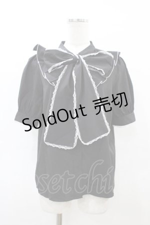 画像: NOEMIE / リボンブラウス Free ブラック H-26-03-06-1054-LO-BL-NS-ZH