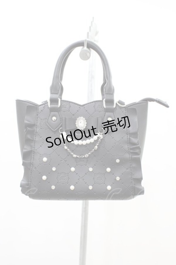 画像1: NOEMIE / さきまるちゃんコラボ/キラキラビジュー2wayショルダーバッグ  ブラック H-26-03-06-1007-LO-BG-NS-ZH (1)