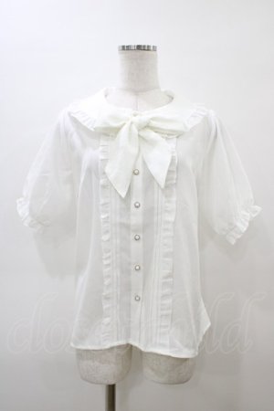 画像: Amavel / フリルリボンブラウス Free オフ H-26-03-06-1059-CA-BL-NS-ZH