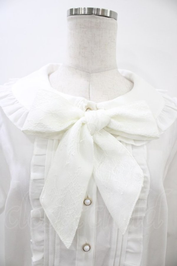 画像3: Amavel / フリルリボンブラウス Free オフ H-26-03-06-1059-CA-BL-NS-ZH (3)