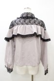 画像2: NOEMIE / レースラッフルオープンショルダーブラウス M ピンク H-26-03-06-1061-LO-BL-NS-ZH (2)