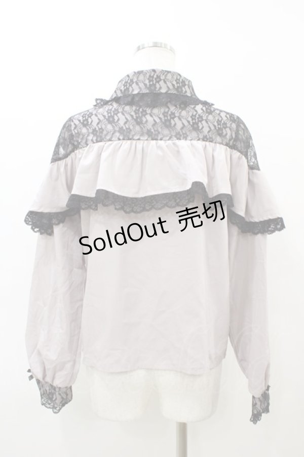 画像2: NOEMIE / レースラッフルオープンショルダーブラウス M ピンク H-26-03-06-1061-LO-BL-NS-ZH (2)