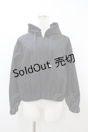 画像: Ank Rouge / フリルフードブルゾン M ブラック H-26-03-06-1067-CA-JA-NS-ZH