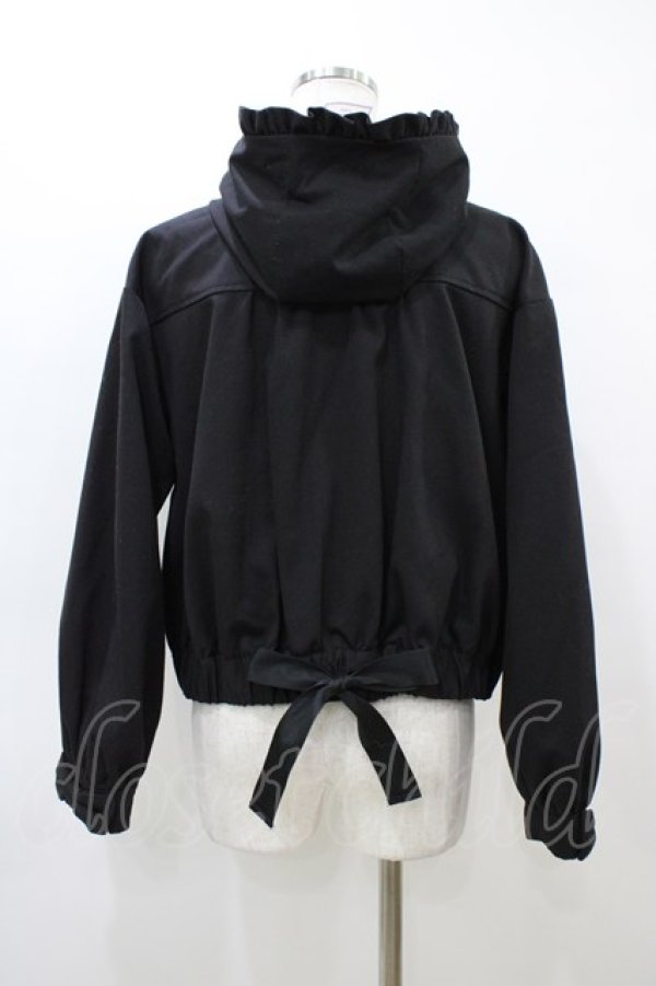 画像2: Ank Rouge / フリルフードブルゾン M ブラック H-26-03-06-1067-CA-JA-NS-ZH (2)