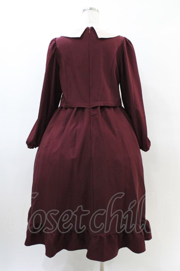 画像2: m petit by misako / サンリオキャラクターズコラボ マイメロディワッペン付きワンピース M ワイン H-26-03-06-1010-LO-OP-NS-ZH (2)