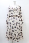 画像1: axes femme / 花柄ロングワンピース M アイボリー H-26-03-06-1015-AX-OP-NS-ZH (1)