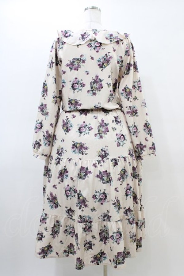 画像2: axes femme / 花柄ロングワンピース M アイボリー H-26-03-06-1015-AX-OP-NS-ZH (2)