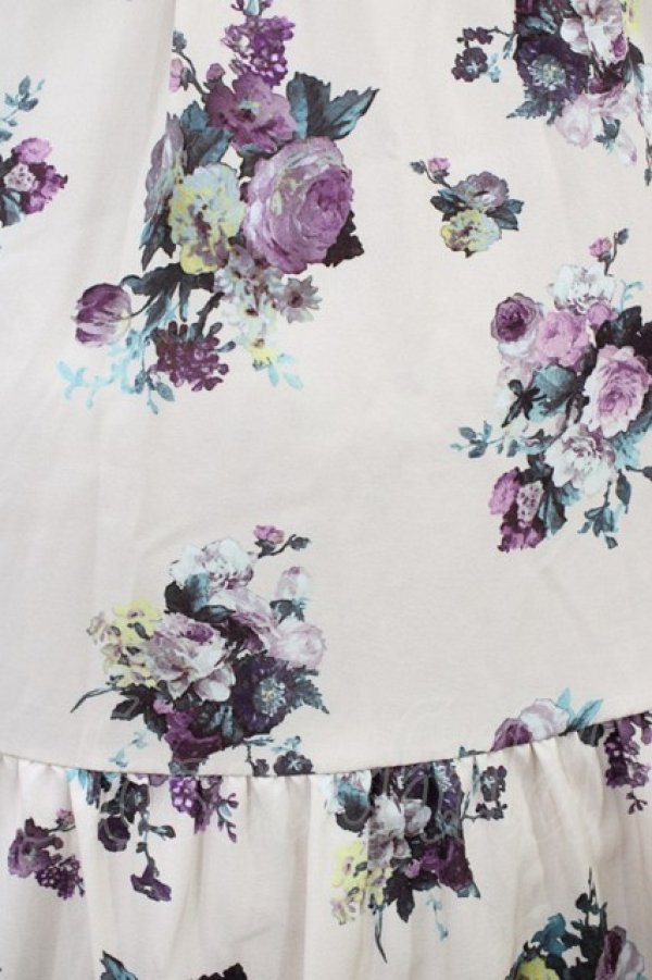 画像3: axes femme / 花柄ロングワンピース M アイボリー H-26-03-06-1015-AX-OP-NS-ZH (3)