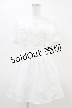 画像: Ank Rouge / プチリボンフリルワンピース M オフ H-26-03-06-1017-CA-OP-NS-ZH