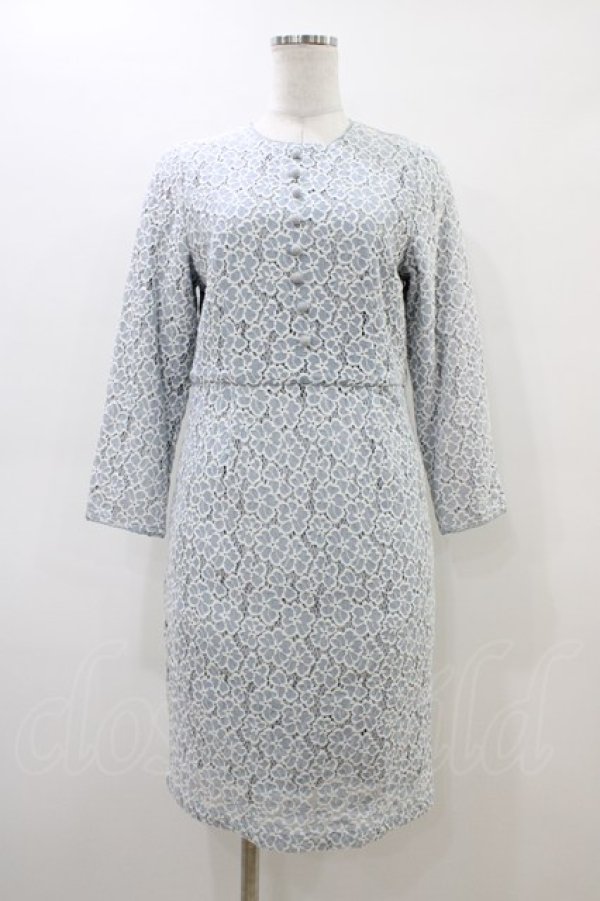 画像1: an another angelus / 総レースタイトワンピース Free サックス H-26-03-06-1018-CA-OP-NS-ZH (1)