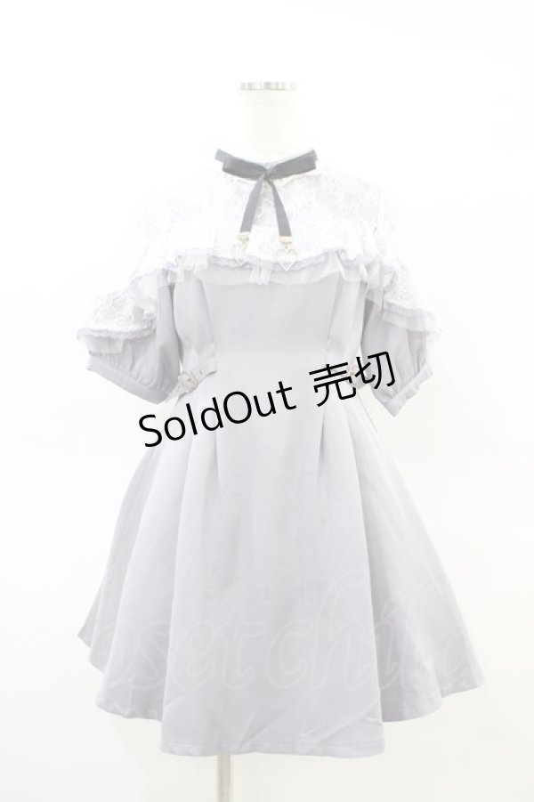 画像1: Rojita / ハートチャーム付きレースラッフルワンピース Free ブルー H-26-03-06-1019-LO-OP-NS-ZH (1)