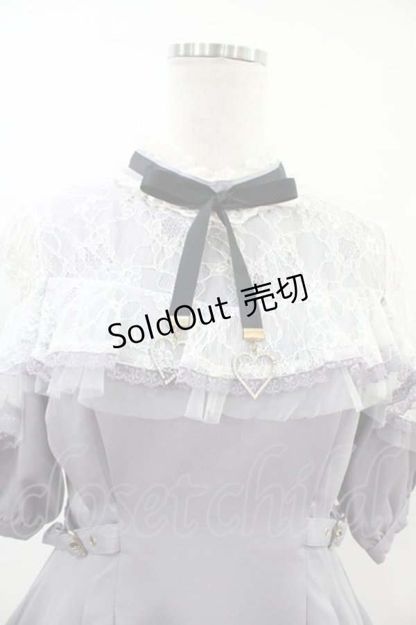 画像3: Rojita / ハートチャーム付きレースラッフルワンピース Free ブルー H-26-03-06-1019-LO-OP-NS-ZH (3)