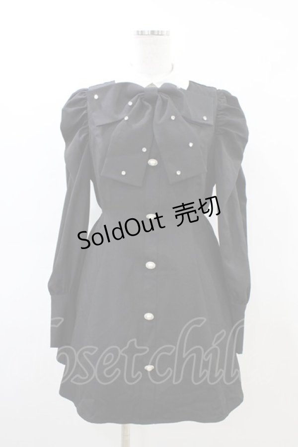 画像1: Ank Rouge / パワショルきらきらリボンワンピース M ブラック H-26-03-06-1021-CA-OP-NS-ZH (1)