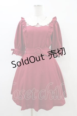 画像: Secret Honey / スカラップワンピース Free レッド H-26-03-06-1023-CA-OP-NS-ZH