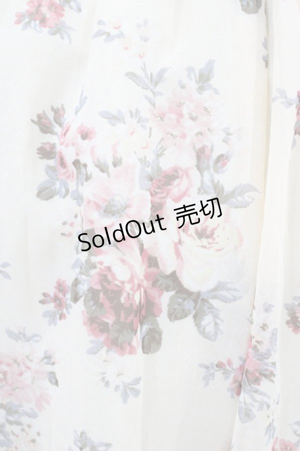 画像3: axes femme POETIQUE / 花柄スカラップ襟半袖ワンピース M アイボリー H-26-03-06-1025-AX-OP-NS-ZH (3)