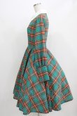画像2: Belette / チェック丸襟ワンピース  グリーン H-26-03-06-001-PU-OP-KB-ZH (2)