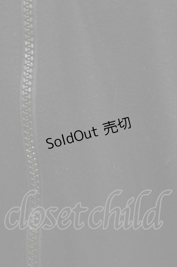 画像4: ALGONQUINS / ギャザー切替ZIPパーカー  ブラック H-26-03-06-050-AL-TO-KB-ZH (4)