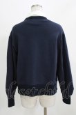 画像3: Jane Marple Dans Le Salon / Luana fleece shirt-collar sweatshirt M ネイビー×オフ H-26-03-06-051-JM-SK-AK-ZH (3)