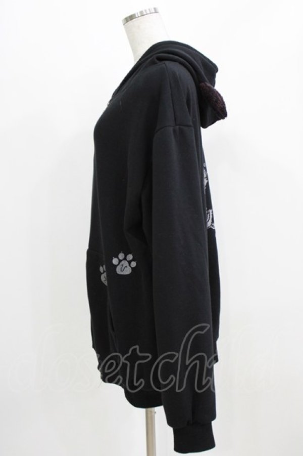 画像2: h.NAOTO / Devil Cat GUREMU Hoodie  ブラック H-26-03-06-052-HN-TO-KB-ZH (2)