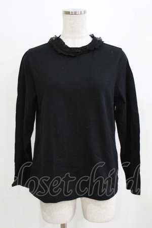 画像: Jane Marple / レースネックカットソー M ブラック H-26-03-06-054-JM-TO-AK-ZH