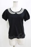 画像1: Emily Temple cute / レースカラーパフカットソー  ブラック H-26-03-06-057-ET-TO-AK-ZH (1)