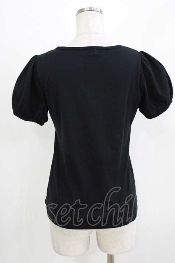 画像3: Emily Temple cute / レースカラーパフカットソー  ブラック H-26-03-06-057-ET-TO-AK-ZH (3)