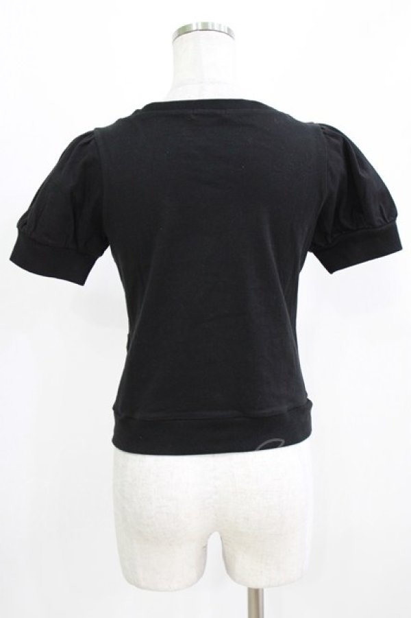 画像3: MILK / ポケット付き半袖カーデ  ブラック H-26-03-06-058-ML-TO-AK-ZH (3)