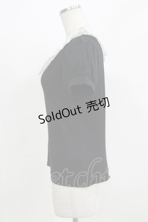 画像2: Emily Temple cute / レースパフカットソー M ブラック H-26-03-06-060-ET-TO-AK-ZH (2)