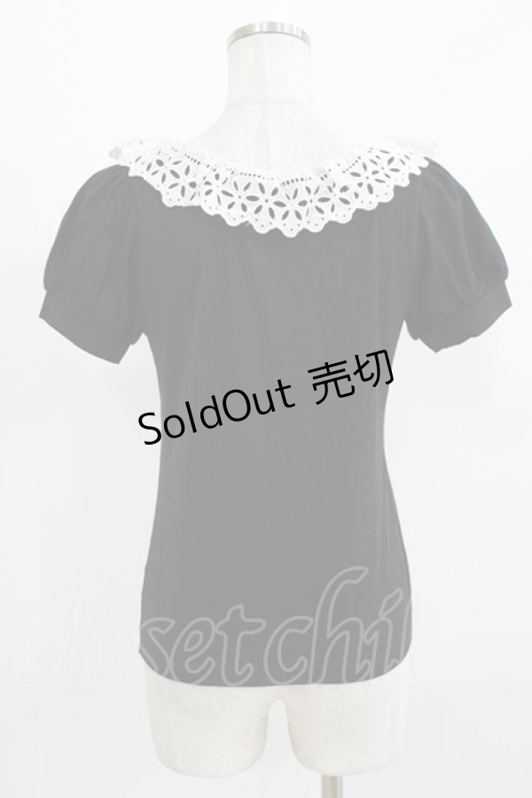 画像3: Emily Temple cute / レースパフカットソー M ブラック H-26-03-06-060-ET-TO-AK-ZH (3)