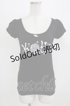 画像: Katie / ロゴパフTee S ブラック H-26-03-06-063-LO-TO-KB-ZH