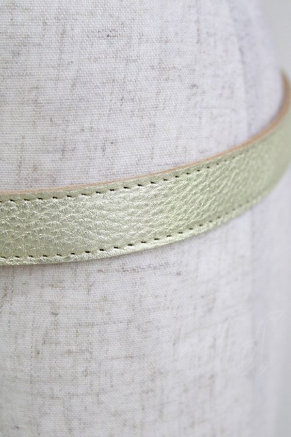 画像2: Jane Marple Dans Le Salon / Shiny leather belt  ゴールド H-26-03-06-075-JM-ZA-AK-ZH (2)