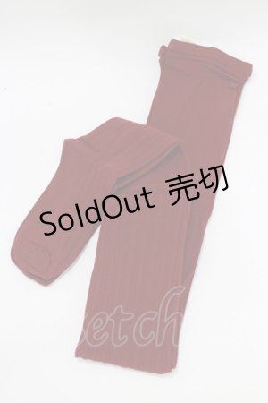 画像: Leur Getter / ストライプ透かし編みタイツ  ワイン H-26-03-06-077-LU-ZA-KB-ZH