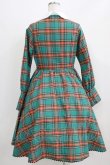 画像3: Belette / チェック丸襟ワンピース  グリーン H-26-03-06-001-PU-OP-KB-ZH (3)