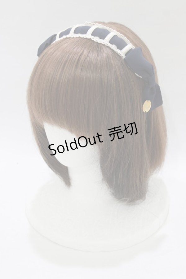 画像1: Leur Getter / はしごレースカチューシャ  ネイビー H-26-03-06-079-LU-AC-KB-ZH (1)