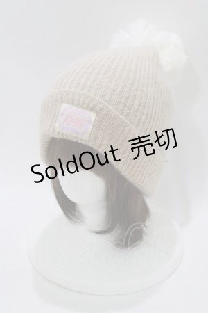 画像: Katie / ニットキャップ  ベージュ×オフホワイト H-26-03-06-082-LO-AC-KB-ZH