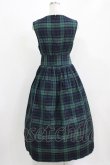 画像3: Jane Marple Dans Le Salon / Memorial Checkノースリーブドレス M ブラック×グリーン H-26-03-06-007-JM-OP-AK-ZH (3)