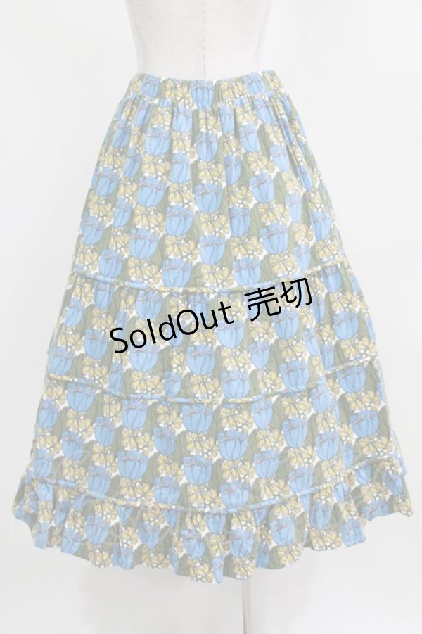 画像3: Jane Marple / Tudor fields cocoon skirt M ブルー H-26-03-06-008-JM-SK-AK-ZH (3)