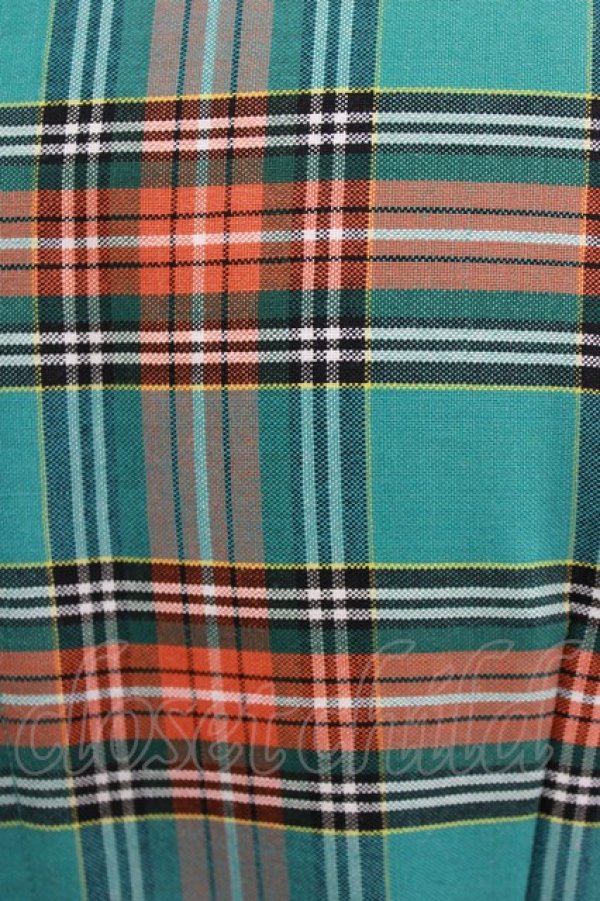 画像4: Belette / チェック丸襟ワンピース  グリーン H-26-03-06-001-PU-OP-KB-ZH (4)
