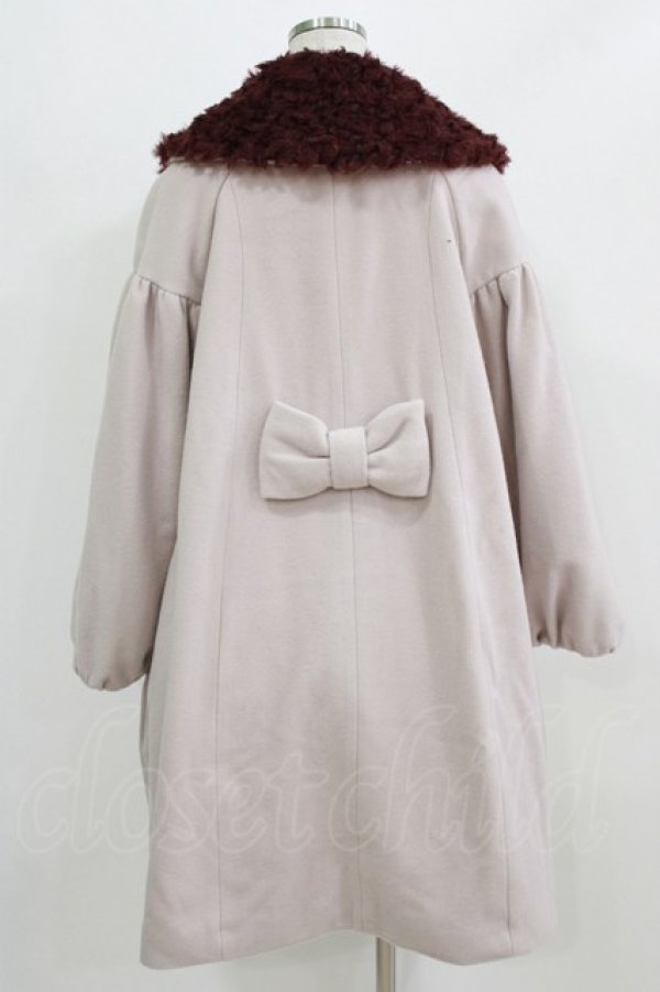 画像3: Leur Getter / カーリーファー衿付コート  ピンク H-26-03-06-019-LU-CO-KB-ZH (3)