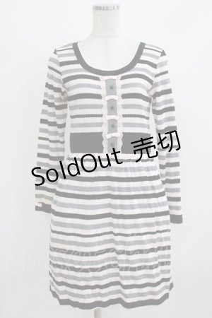 画像: MILK / シェルブールニットワンピース  黒×ベージュ H-26-03-06-022-ML-OP-AK-ZH